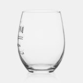 Vader van de bruidegom wijnglas zonder voet (Links)