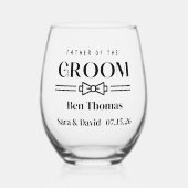 Vader van de Bruidegom Wijnglas Zonder Voet (Voorkant)