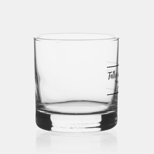 Vader van de bruidegom zwart gestileerd Script Gla Whisky Glas (Rechts)