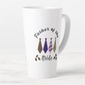 Vader van de bruidkleurige stropdas koffie-mok latte mok (Rechterhoek)