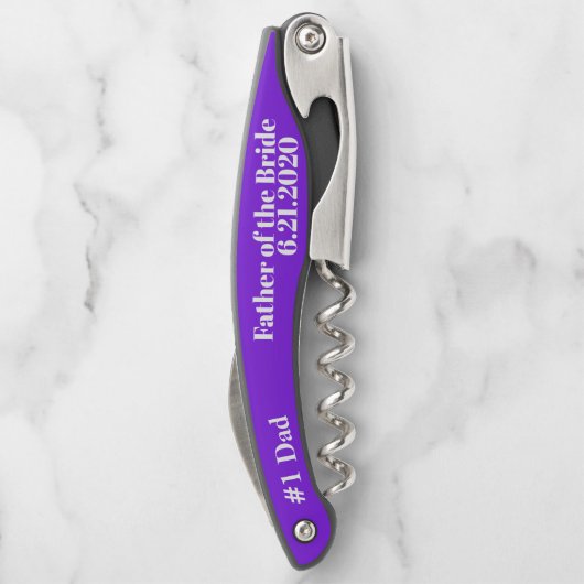 Vader van de bruidsbruideweddenschap kurkentrekker (Achterkant)