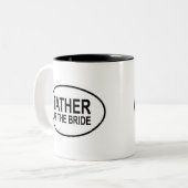 Vader van de bruidsbruidsovale tweekleurige koffiemok (Voorkant links)