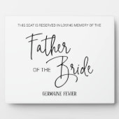 Vader van de bruidstoel Gereserveerde herdenkingsb Fotoplaat (Voorkant)