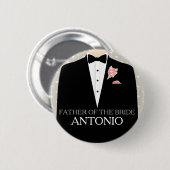Vader van de bruidtuxedo noem de fundenknop van de ronde button 5,7 cm (Voorkant /achterkant)
