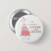 VADER VAN de Button van de Cake van het Huwelijk (Voorkant /achterkant)