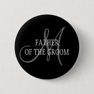 Vader van de Button van het Groom Wedding Monogram
