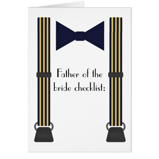 Vader van de controlelijst van de bruid (Voorkant)