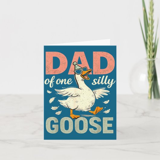 Vader van de domme gans eerste verjaardagsfeest fa kaart (Voorkant)