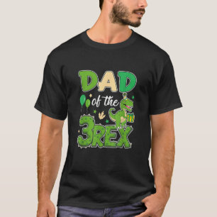 Vader van de drie Rex verjaardag dinosaurus famili T-shirt