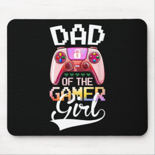 Vader van de gamer girl bijpassende videogebruiker muismat