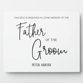 Vader van de Gereserveerde Groom-voorzitter Weddin Fotoplaat
