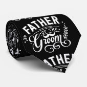 Vader van de Groom Black and White Stropdas (Opgerold)