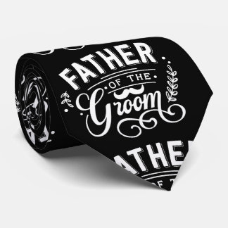 Vader van de Groom Black and White Stropdas