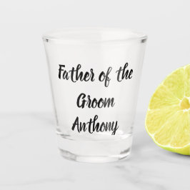 Vader van de Groom Black Custom Name Gift Wedding Shot Glas