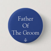 Vader van de Groom Blue Nautical Wedding Buttons (Voorkant)