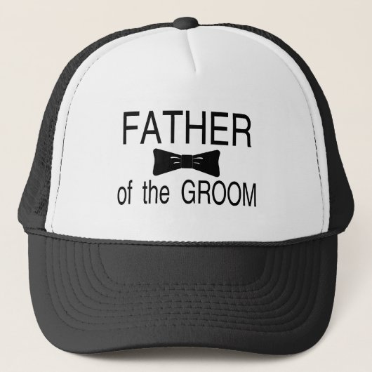 Vader van de groom Bowtie Trucker Pet (Voorkant)