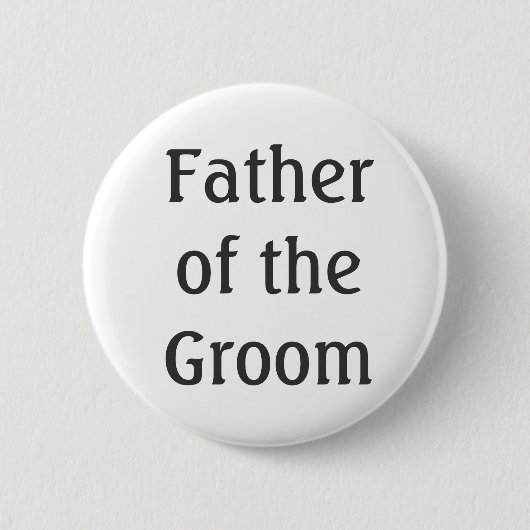 Vader van de Groom-Button Ronde Button 5,7 Cm (Voorkant)