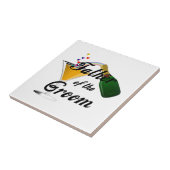 Vader van de Groom Champagne Toast Tegeltje (Zijkant)