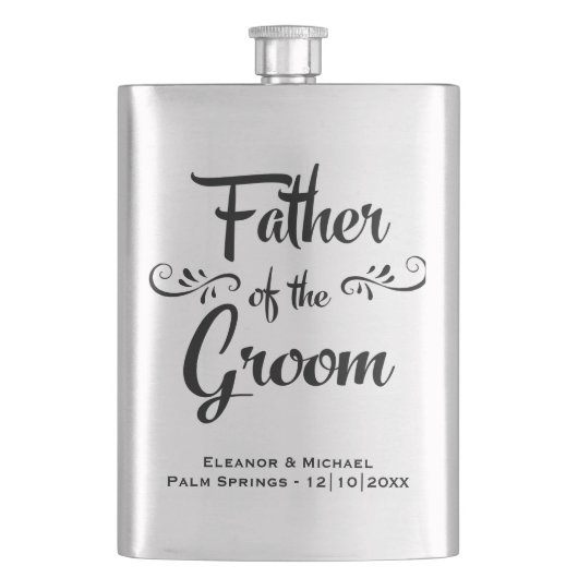 Vader van de Groom - Funny Wedding Party Gift Heupfles (Voorkant)