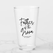 Vader van de Groom Gepersonaliseerd Glas (Voorkant)