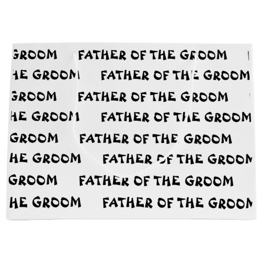 "Vader van de Groom" Gift Bag Large Cadeautasje (Voorkant)