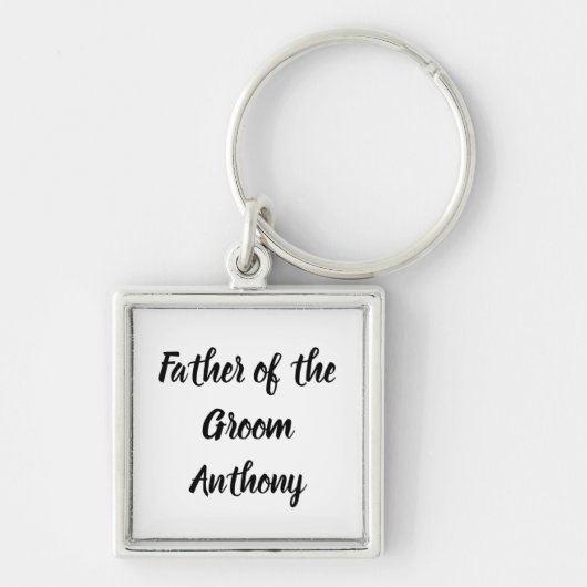 Vader van de Groom Gift Custom Name Gift Wedding Sleutelhanger (Voorkant)