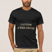 Vader van de Groom Golden Glitter Typografie T-shirt (Voorkant)