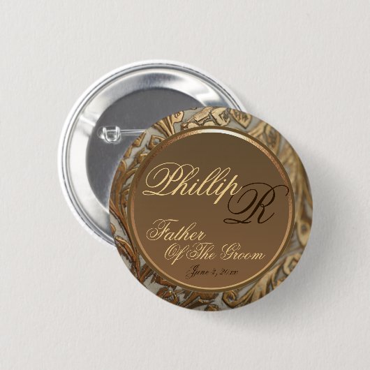  vader van de Groom Keepomwille Button (Voorkant /achterkant)