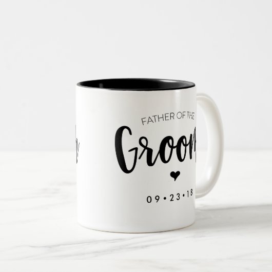 Vader van de Groom Mok pas uw Datum aan (Voorkant rechts)
