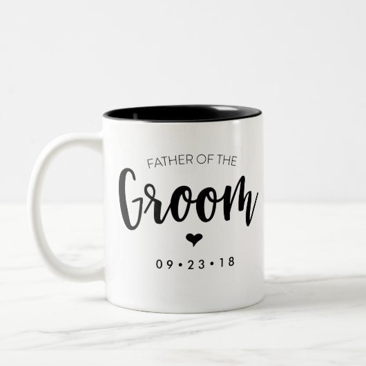 Vader van de Groom Mok pas uw Datum aan (Links)