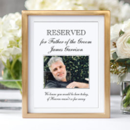 Vader van de Groom Photo Memorial Wedding Poster