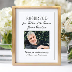 Vader van de Groom Photo Memorial Wedding Poster