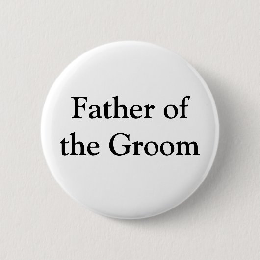Vader van de Groom Ronde Button 5,7 Cm (Voorkant)