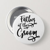 Vader van de Groom Ronde Button 7,6 Cm (Voorkant /achterkant)