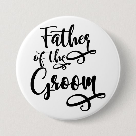 Vader van de Groom Ronde Button 7,6 Cm (Voorkant)