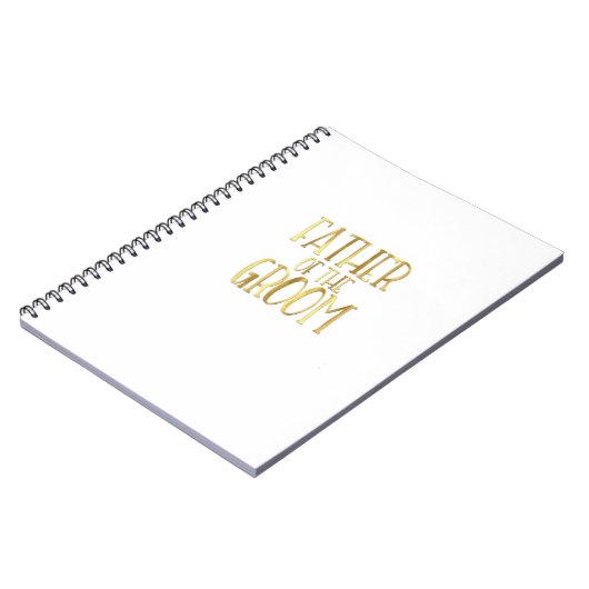 Vader van de Groom Wedding Party Bride Pap Mannen Notitieboek (Linkerzijde)