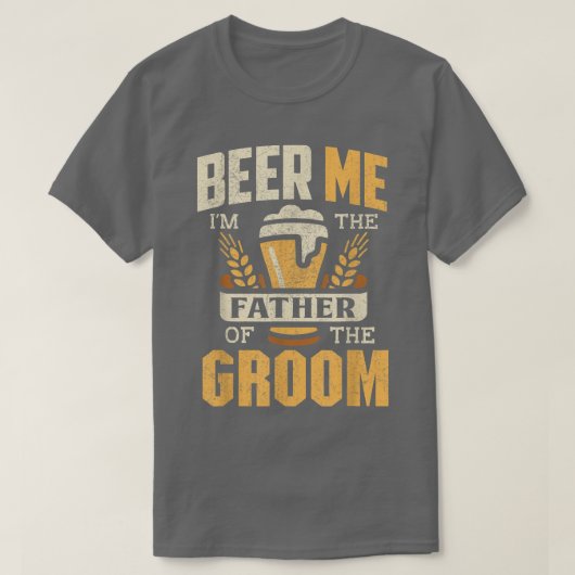 Vader van de groomBeer ik vader van de bruine fob T-shirt (Design voorkant)