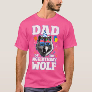 Vader van de grote verjaardag wolf voor wolven the t-shirt