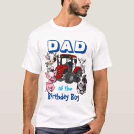 Vader van de jarige job boerderijdieren t-shirt