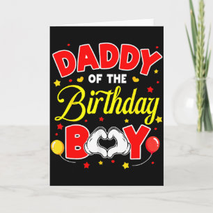 Vader van de jarige jongen Matching vader zoon fam Kaart