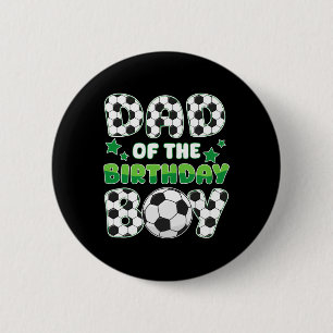 Vader van de jarige jongen Voetbal Familie Matchin Ronde Button 5,7 Cm