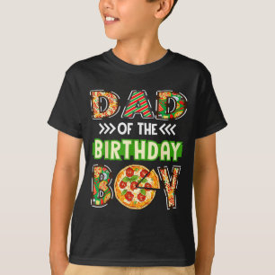 Vader van de jongen verjaardag jongen pizza liefhe t-shirt