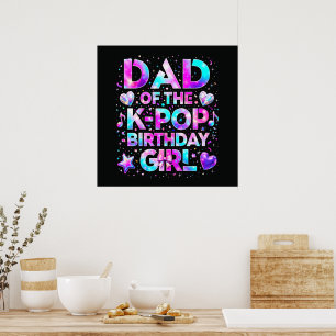 Vader van de K-Pop Verjaardag Koreaanse Muziek Poster