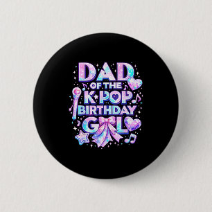 Vader van de k-pop verjaardagsmeisjes Koreaanse mu Ronde Button 5,7 Cm
