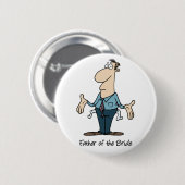 Vader van de knop Bride Ronde Button 5,7 Cm (Voorkant /achterkant)