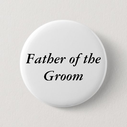 Vader van de knop Groom Ronde Button 5,7 Cm (Voorkant)