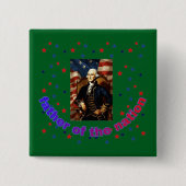 Vader van de natie bosgroen vierkante button 5,1 cm (Voorkant)
