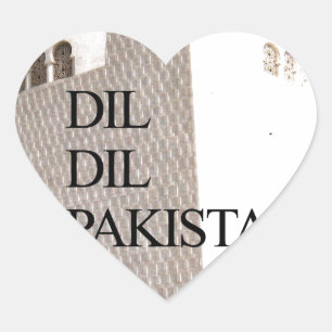 Vader van de natie: Mazar-e-Quaid Hart Sticker