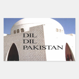 Vader van de natie: Mazar-e-Quaid Rechthoekige Sticker