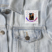 Vader van de natie vierkante button 5,1 cm (In situ)